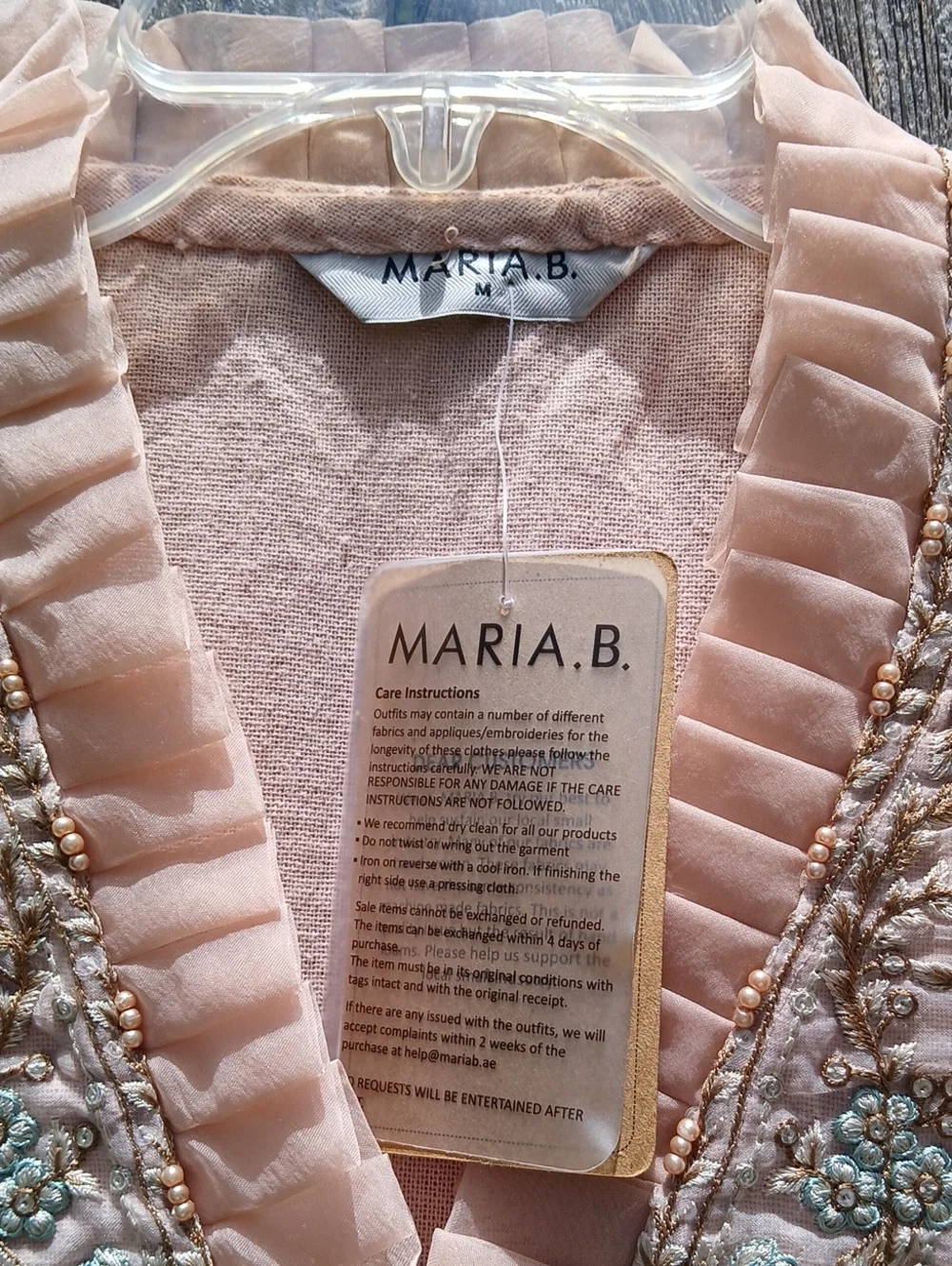 NWT Sari Maria B Indian Dress Tunic Sz M - Picture 5 of 9